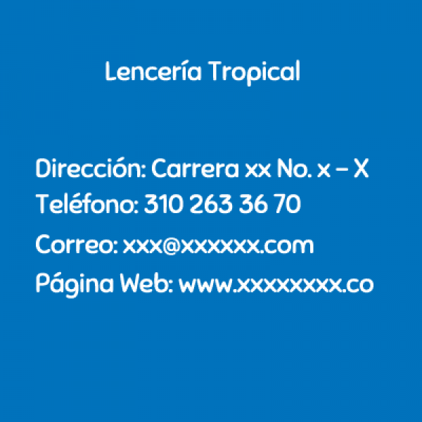 LENCERIA TROPICAL